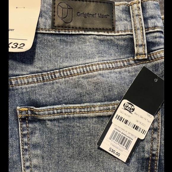 Original Use Jeans Mens Slim Fit Taper Jeansantique Blue 3 X